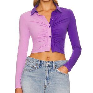 NWT More to Come Kamryn Two Tone Top M Purple